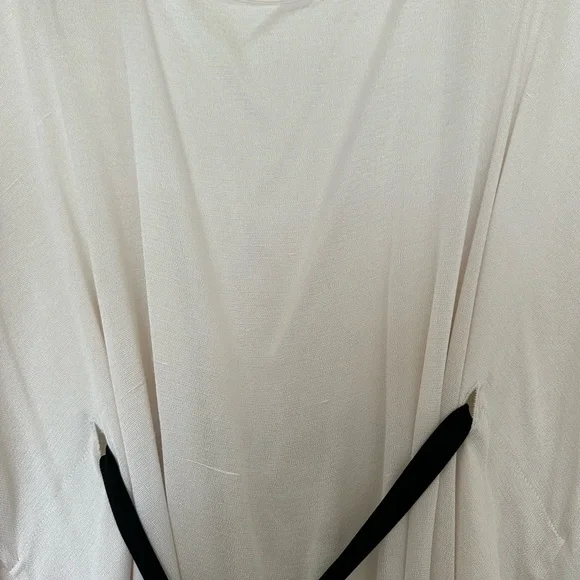 Rosamosario 100% Raw Silk Kaftan & Black Chantilly Lace “Natural Beauty” Large - Picture 13 of 17